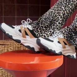 Blue Box Dames dad sneakers wit beige Discount