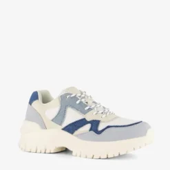 Supercracks Dames dad sneakers wit denim Clearance