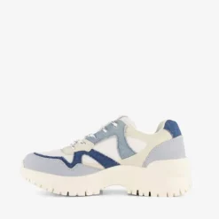 Supercracks Dames dad sneakers wit denim Clearance