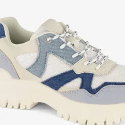 Supercracks Dames dad sneakers wit denim Clearance