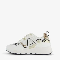 Blue Box Dames dad sneakers wit met gouden details Hot