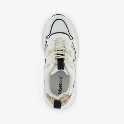 Blue Box Dames dad sneakers wit met gouden details Hot
