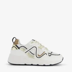 Blue Box Dames dad sneakers wit met gouden details Hot