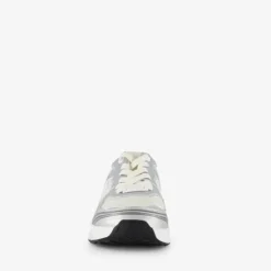 Hush Puppies Dames dad sneakers zilver wit