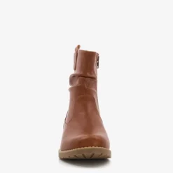 Blue Box Dames enkellaarsjes cognac bruin New
