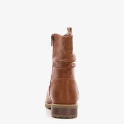 Blue Box Dames enkellaarsjes cognac bruin New