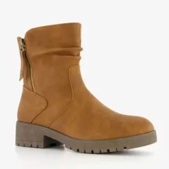 Blue Box Dames enkellaarsjes cognac