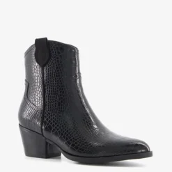 Blue Box Dames enkellaarsjes met crocoprint Sale