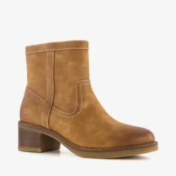 s.Oliver Dames enkellaarsjes met hak cognac