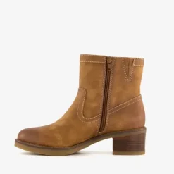 s.Oliver Dames enkellaarsjes met hak cognac