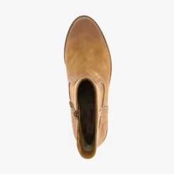 s.Oliver Dames enkellaarsjes met hak cognac