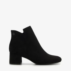 Tamaris Dames enkellaarsjes met hak zwart Outlet