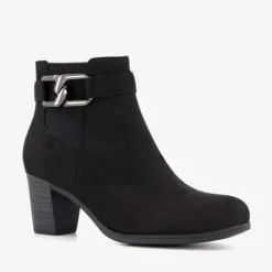 Nova Dames enkellaarsjes met hak zwart Best