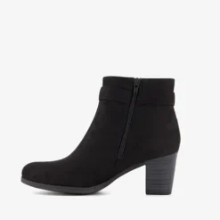 Nova Dames enkellaarsjes met hak zwart Best