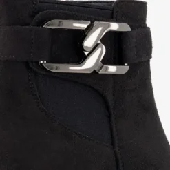 Nova Dames enkellaarsjes met hak zwart Best