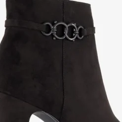 Tamaris Dames enkellaarsjes met hak zwart Clearance