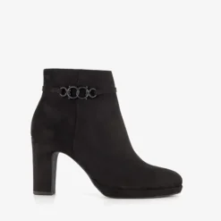 Tamaris Dames enkellaarsjes met hak zwart Clearance