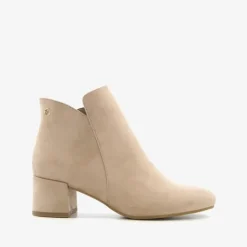 Tamaris Dames enkellaarsjes met hak beige Best