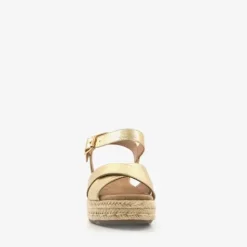 Blue Box Dames espadrilles met sleehak goud