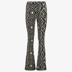 TwoDay Dames flared broek ikat print zwart wit Outlet