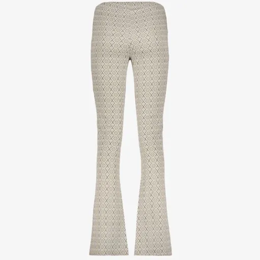 TwoDay Dames flared broek met print beige groen Sale