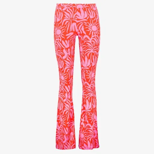 TwoDay Dames flared broek met print roze