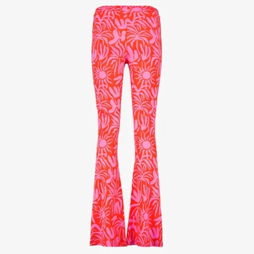 TwoDay Dames flared broek met print roze