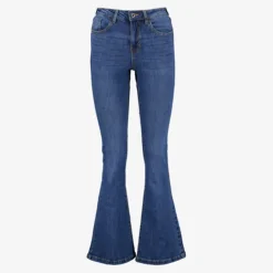 TwoDay Dames flared jeans donkerblauw Best