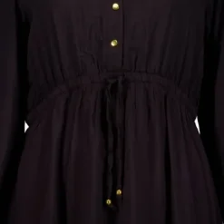 TwoDay Dames jurk met geborduurde mouwen zwart Online