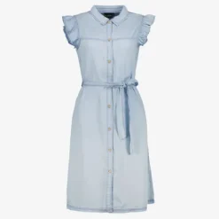 TwoDay Dames jurk met vlindermouwen lichtblauw New