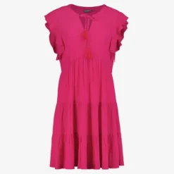 TwoDay Dames jurk met vlindermouwen roze Hot