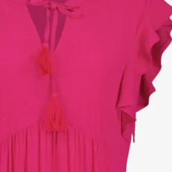 TwoDay Dames jurk met vlindermouwen roze Hot