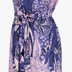 TwoDay Dames jurk mouwloos met bloemenprint paars Sale