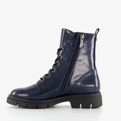Tamaris Dames lak veterboots blauw Clearance