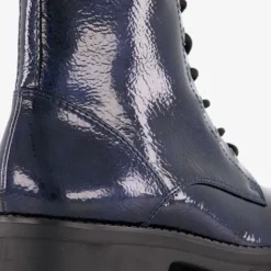 Tamaris Dames lak veterboots blauw Clearance