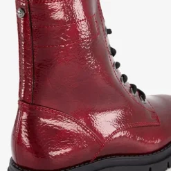 Tamaris Dames lak veterboots bordeauxrood Online