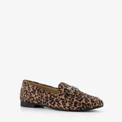 Nova Dames loafers bruin luipaardprint Discount