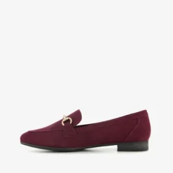 Nova Dames loafers met gesp bordeauxrood Online