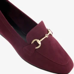 Nova Dames loafers met gesp bordeauxrood Online