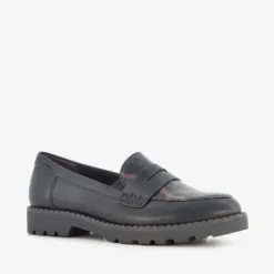 Tamaris Dames loafers met panterprint details zwart Sale