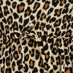 TwoDay Dames maxi jurk met panterprint beige Best