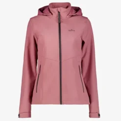 Kjelvik Dames outdoor softshell jas roze Outlet