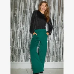 TwoDay Dames pantalonbroek groen