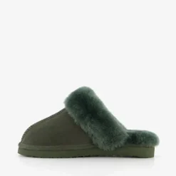 Hush Puppies Dames pantoffels met lamsvacht groen Online