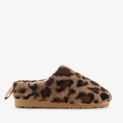 Thu!s Dames pantoffels met panterprint bruin beige Outlet