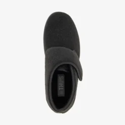 Thu!s Dames pantoffels zwart met klittenband Discount