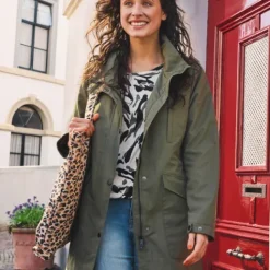 TwoDay Dames parka jas donkergroen Outlet