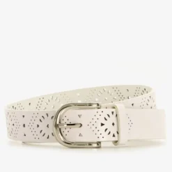Scapino Dames riem met perforaties wit