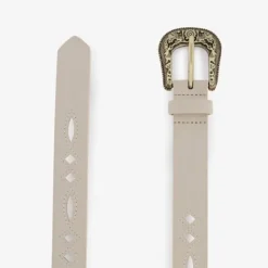 Scapino Dames riem met western buckle beige goud Hot