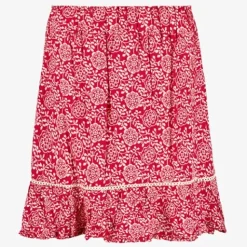 TwoDay Dames rok met print en glitters rood New